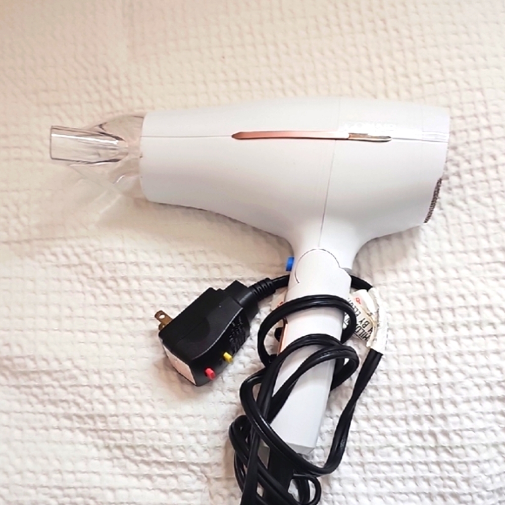 CONAIR White Hair Dryer with Rose Gold Accent